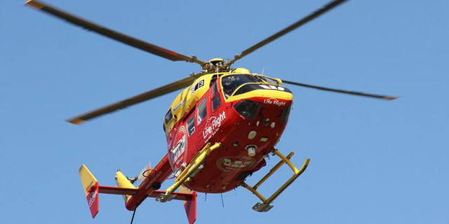 A man was transferred to hospital by helicopter after being pinned by what is believed to be a pallet of olive oil. Photo/File